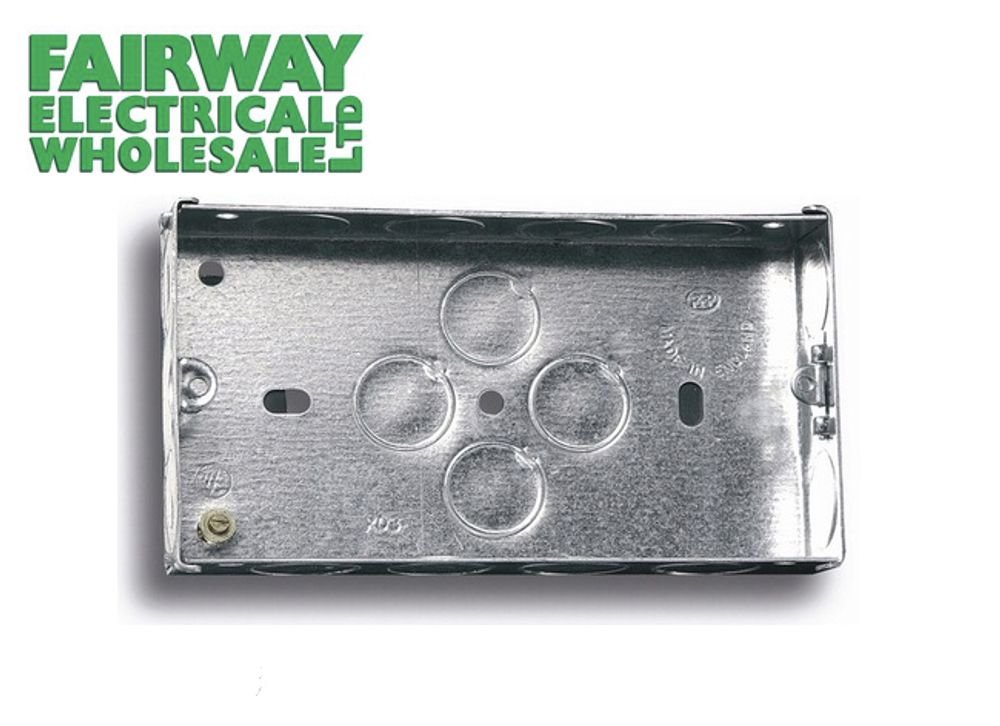 Fairway Prepack FPB252 2GANG 25mm Metal Box