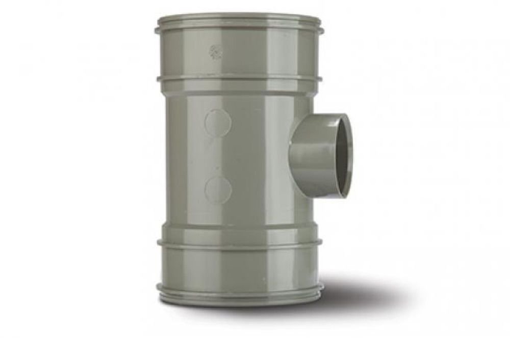Polypipe BP424SG Solvent Grey B / Pipe Double Socket 110mm X 50mm Soil