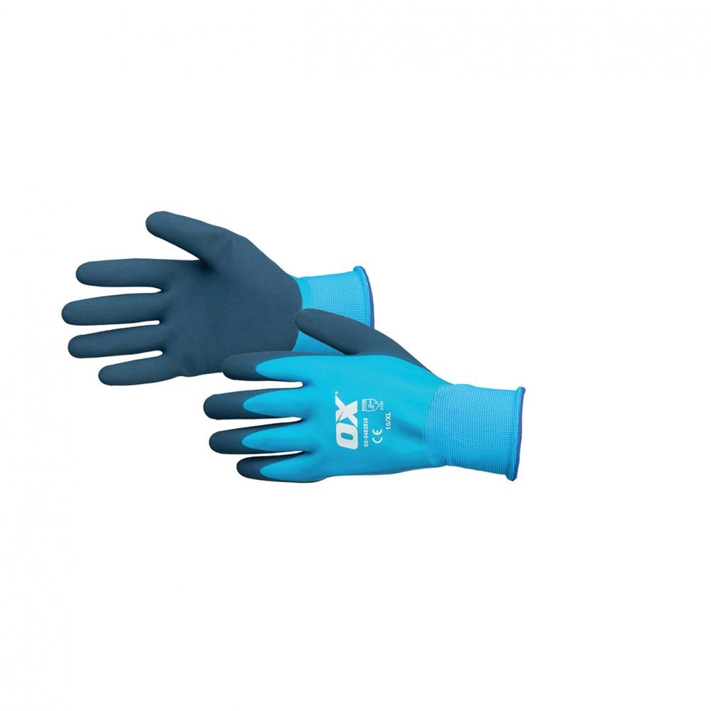 Waterproof Foam Latex Gloves Size 10 (XL)