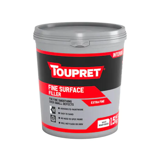 TOUPRET FINE SURFACE INTERNAL FILLER TUB 1.5KG