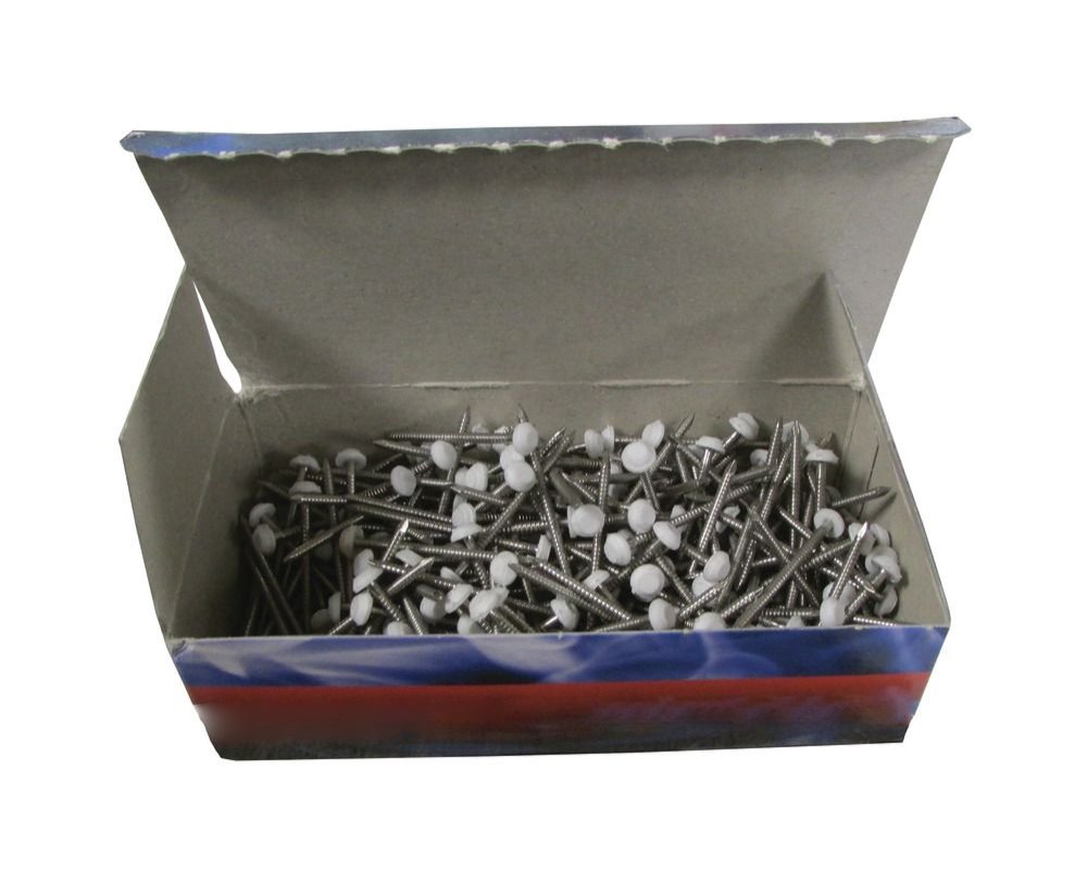 White Top Poly Nails 40mm (250 BOX)