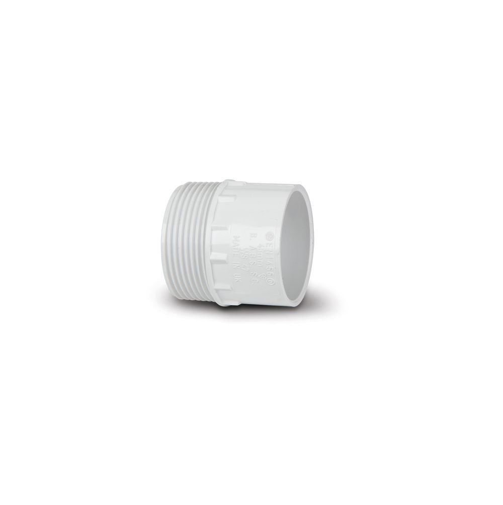 Polypipe WS47W White Male Adaptor 40mm Weld