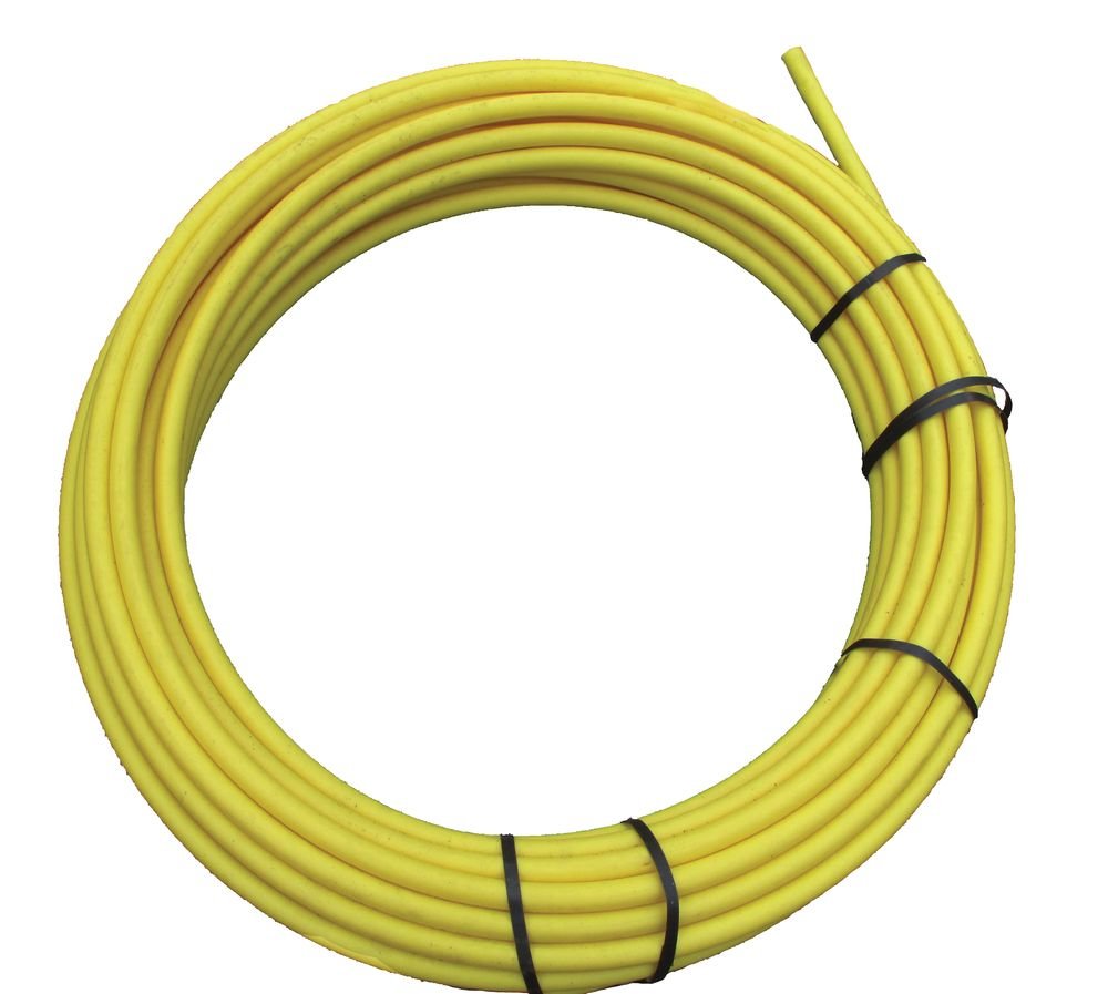 50m Coil Yellow Poly Tube 25mm Diameter