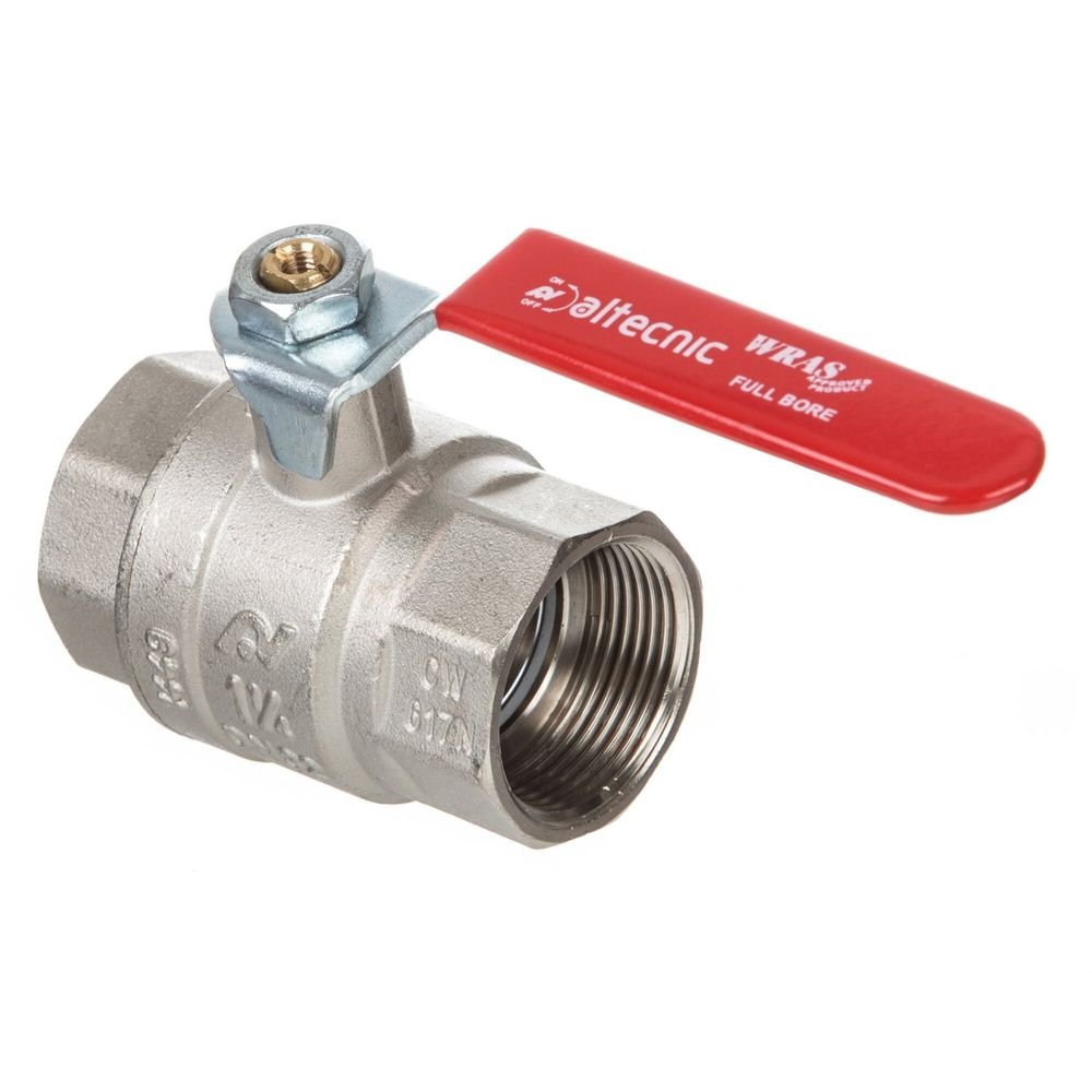 1.1/2" F / F Red Lever Ball Valve Water