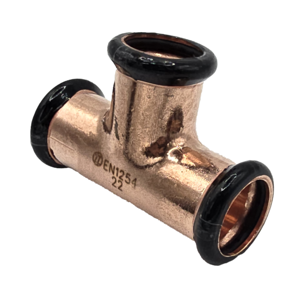 28MM PRESS EQUAL TEE COPPER L24