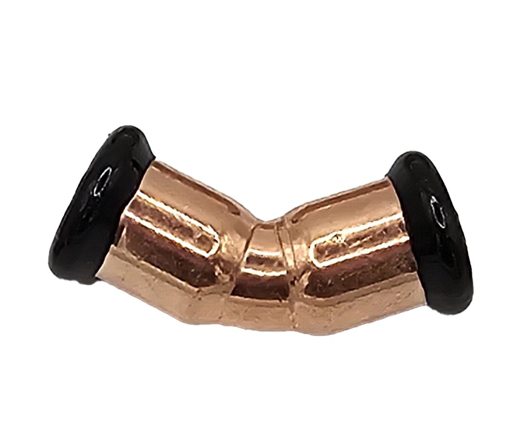 15MM PRESS 45DG ELBOW COPPER L21