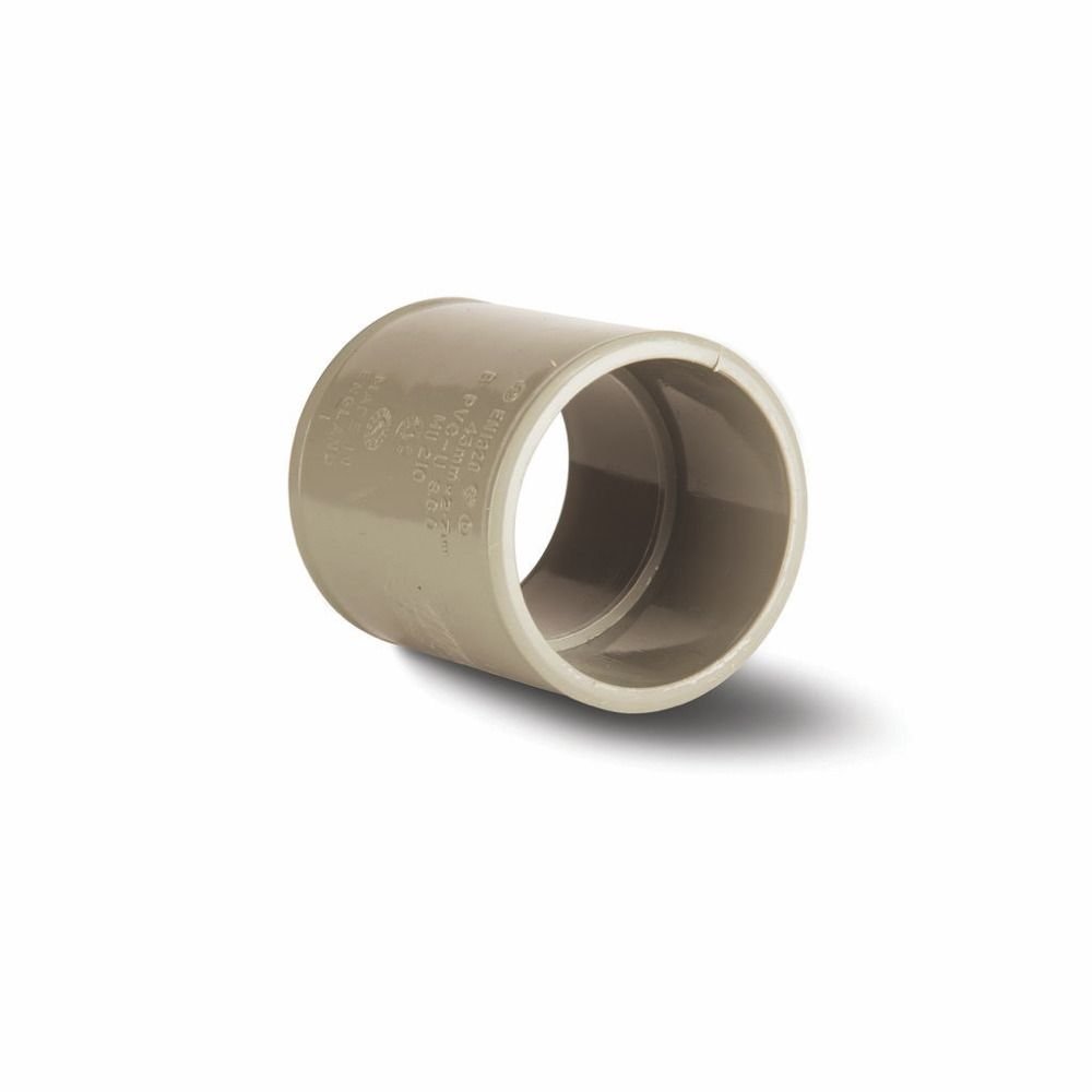 Polypipe MU110 Solvent Grey Straight Connector 32mm MUPVC