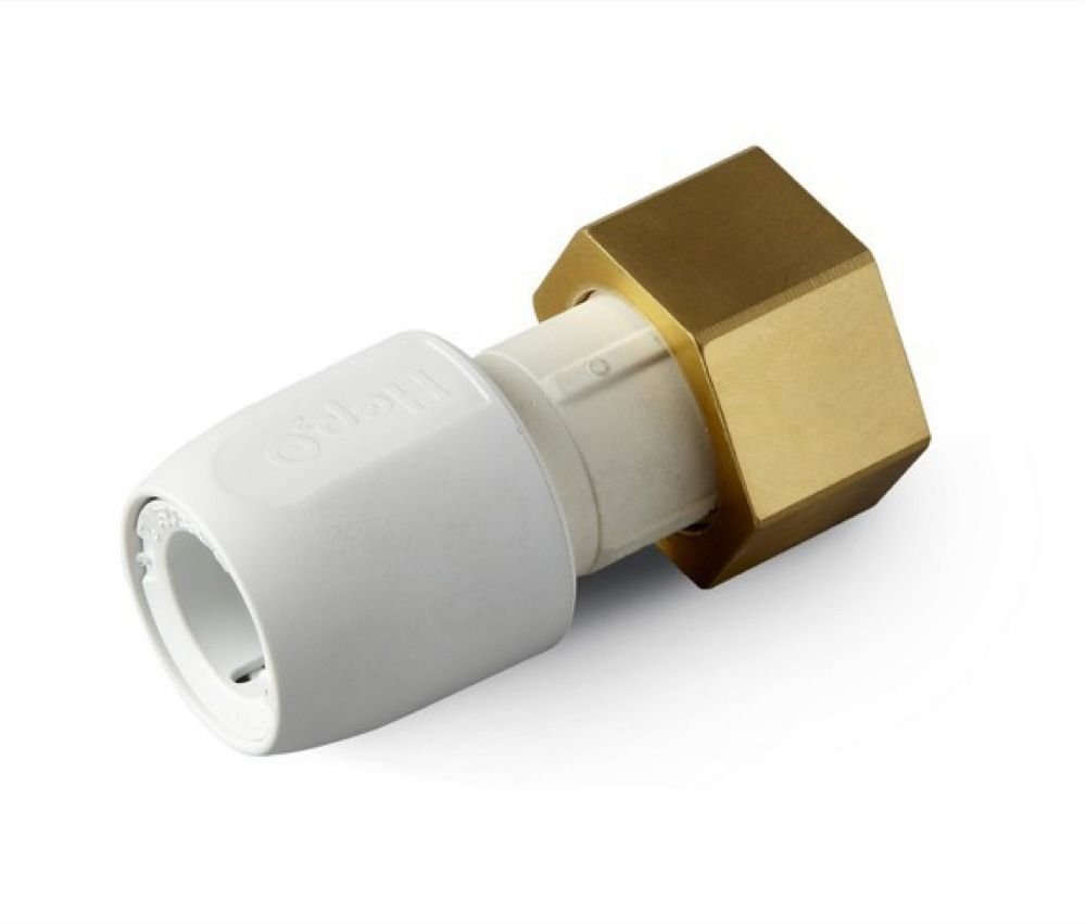 HEP2O Demountable HD25BW 22mm X 3/4" Straight Tap Connector White