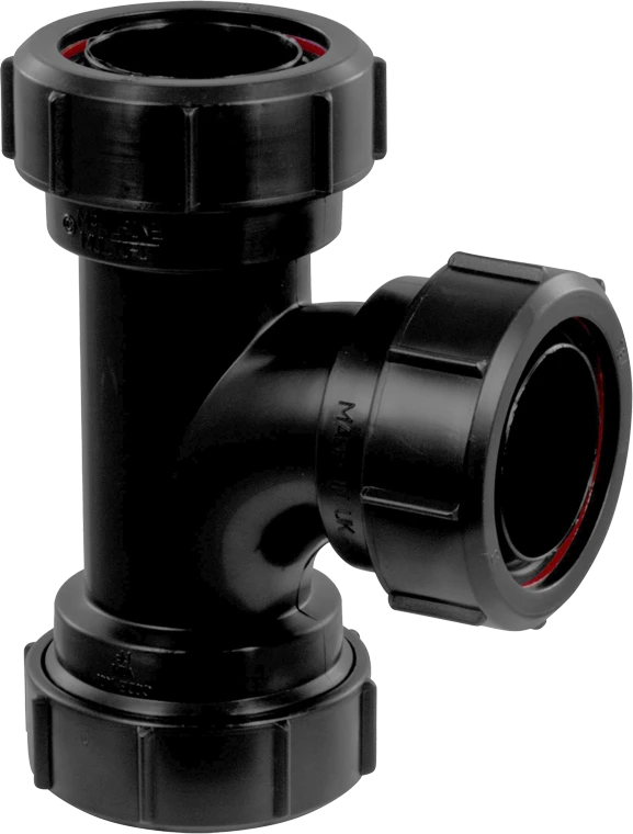 MCALPINE BLACK V1M-BL 1.1/2" SWEPT TEE