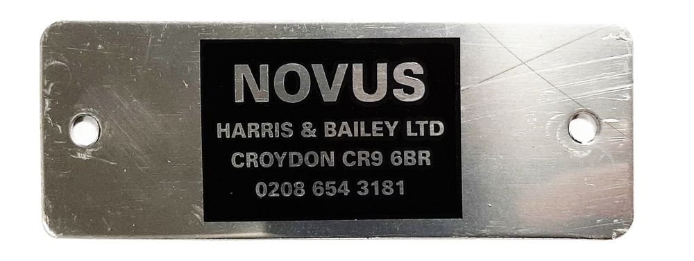 Novus Stainless Steel Nameplate NW86/34NP