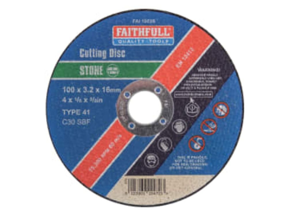 Stone Cutting Disc 4" Flat