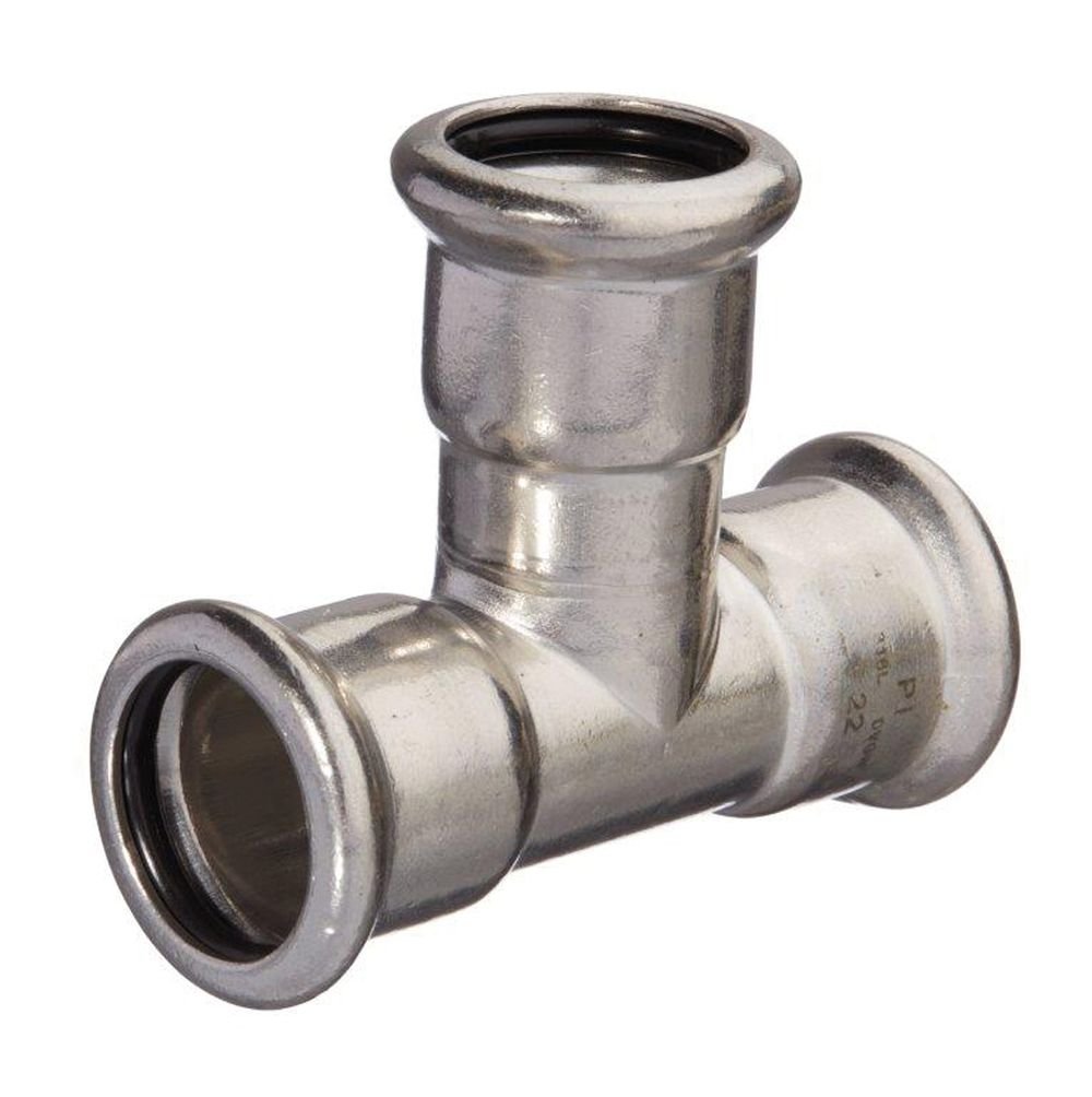 35mm MS24 MPRESS Stainless Steel Equal Tee