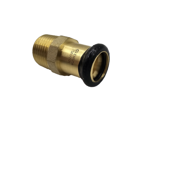 28MM X 1" PRESS MALE CONNECTOR BRASS L3