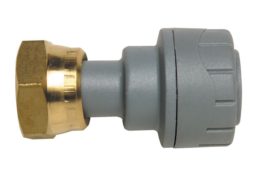 Polyplumb Grey PB722 22mm X 3/4" Straight Tap Connector