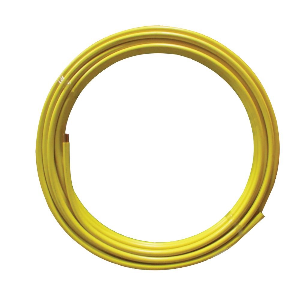 22mm X 25m Yellow PVC Copper Tube Table Y